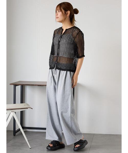 ehka sopo（エヘカソポ）の「カットタックパンツ（その他パンツ・レディース・ブラック/グレー/オフホワイト・F）」の21枚目の写真