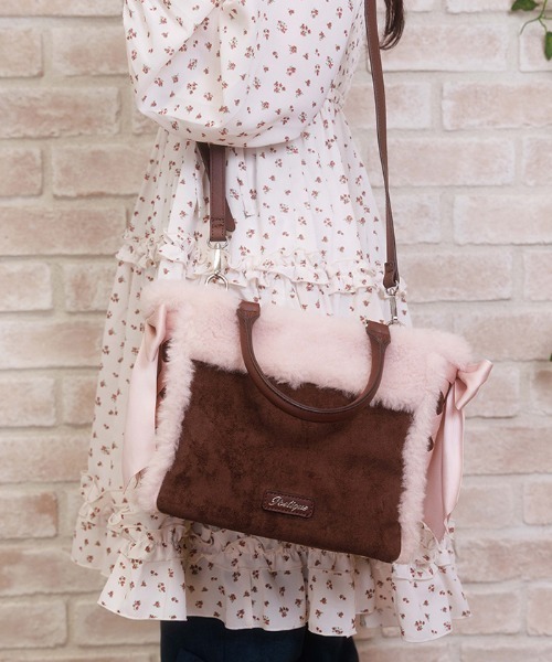 セール】レースアップムートンバッグ（ショルダーバッグ）｜axes femme