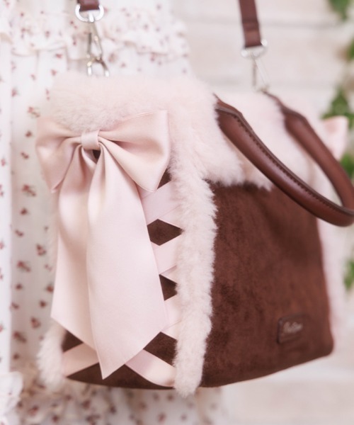 セール】レースアップムートンバッグ（ショルダーバッグ）｜axes femme