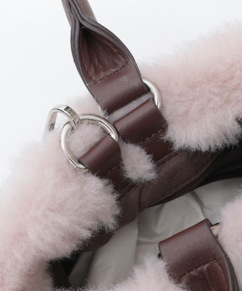 axes femme POETIQUE(アクシーズファムポエティック)の「レースアップムートンバッグ(ショルダーバッグ・レディース・グレー/ブラウン・FREE)」の15枚目の写真