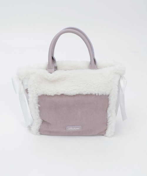 axes femme POETIQUE(アクシーズファムポエティック)の「レースアップムートンバッグ(ショルダーバッグ・レディース・グレー/ブラウン・FREE)」の18枚目の写真