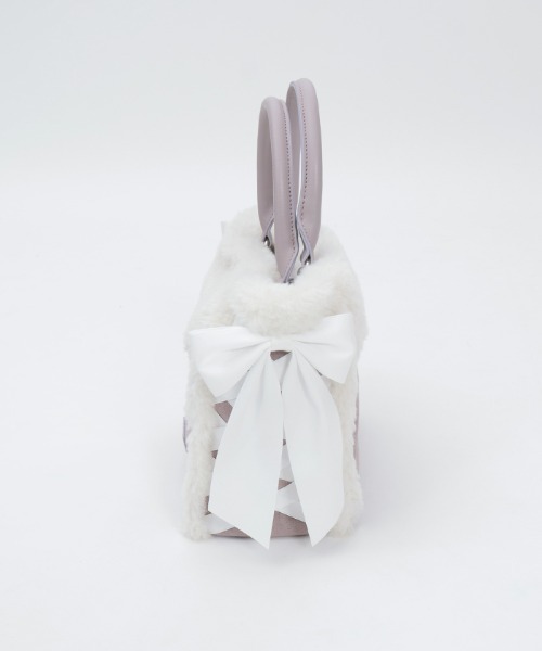 axes femme POETIQUE(アクシーズファムポエティック)の「レースアップムートンバッグ(ショルダーバッグ・レディース・グレー/ブラウン・FREE)」の19枚目の写真