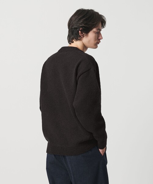 MONKEY TIME（モンキータイム）の「ウール ナイロン ループヤーン クルーネック（ニット/セーター・メンズ・オレンジ/ダークブラウン/ブラック・S/M/L/XL）」の4枚目の写真