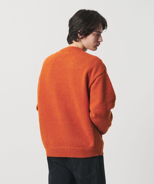 MONKEY TIME（モンキータイム）の「ウール ナイロン ループヤーン クルーネック（ニット/セーター・メンズ・オレンジ/ダークブラウン/ブラック・S/M/L/XL）」の13枚目の写真