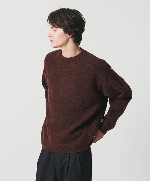 MONKEY TIME（モンキータイム）の「ウール ナイロン ループヤーン クルーネック（ニット/セーター・メンズ・オレンジ/ダークブラウン/ブラック・S/M/L/XL）」の18枚目の写真
