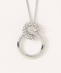 CURI BISCUI（キュリ　ビスキュイ）の「ラインストーン Wリング 2WAY ネックレス（ネックレス）」