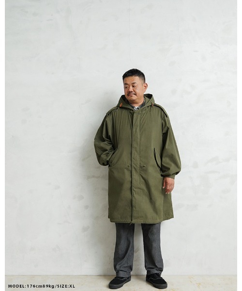 ■XLサイズ相当 美品 Papas パパス ミリタリージャケット モッズコート □XLサイズ相当 美品 Papas パパス ミリタリージャケット モッズ