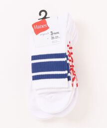 HANES（ヘインズ）の「【HANES/ヘインズ】ロークルーソックス 3足組（ソックス/靴下）」