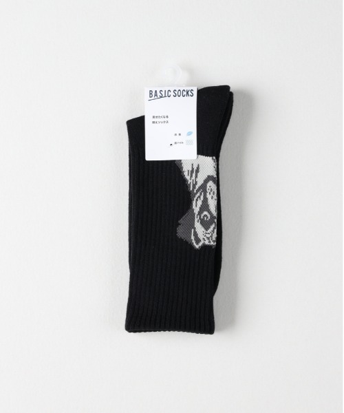 Right-on（ライトオン）の「【BASIC SOCKS】グラフィックデザインクルーソックス（ソックス/靴下・メンズ・ホワイト/ブラック・フリー）」の2枚目の写真