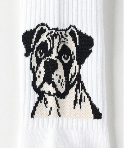 Right-on（ライトオン）の「【BASIC SOCKS】グラフィックデザインクルーソックス（ソックス/靴下・メンズ・ホワイト/ブラック・フリー）」の8枚目の写真