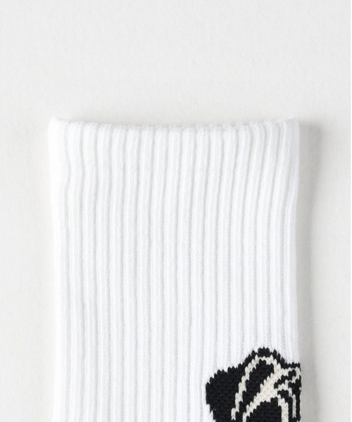 Right-on（ライトオン）の「【BASIC SOCKS】グラフィックデザインクルーソックス（ソックス/靴下・メンズ・ホワイト/ブラック・フリー）」の10枚目の写真