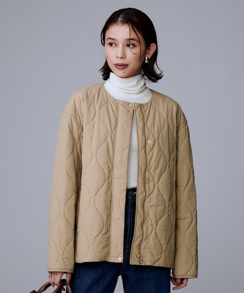 UNTITLED（アンタイトル）の「【軽量／洗える／ファスナー付き】中綿 キルトコート（その他アウター・レディース・ブラック/キャメル/アイボリー・04/03/02/01/00/42/50/48/46/44）」の12枚目の写真