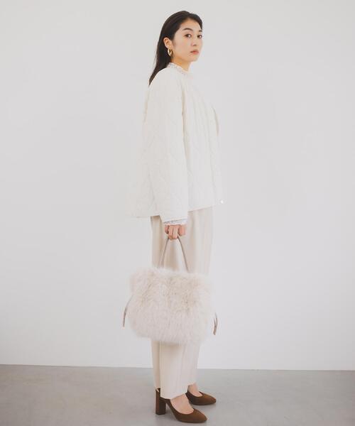 UNTITLED（アンタイトル）の「【軽量／洗える／ファスナー付き】中綿 キルトコート（その他アウター・レディース・ブラック/キャメル/アイボリー・04/03/02/01/00/42/50/48/46/44）」の20枚目の写真