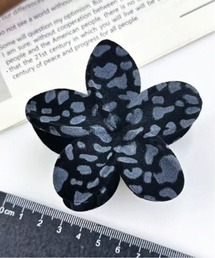 Port（ポート）の「【 Port / ポート 】 ベルベット レオパードフラワー ヘアクリップ #_（バレッタ/ヘアクリップ・キッズ）」