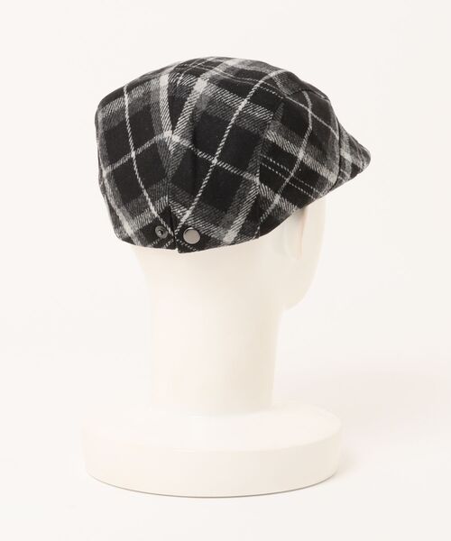 BARELY BLUE（ベアリーブルー）の「【 BARELY BLUE / ベアリーブルー 】 チェック柄 ハンチング帽子（ハンチング/ベレー帽・レディース・ベージュ/パープル/ブラック・FREE）」の4枚目の写真