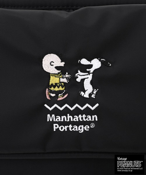Manhattan Portage（マンハッタンポーテージ）の「NYLON MESSENGER BAG (XXS) FLIGHT NYLON BACKING BP W/DIV MGNT PEANUTS 25（メッセンジャーバッグ・レディース・ブラック・X-SMALL）」の16枚目の写真