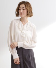 GROVE 長袖シャツ アイボリー GROVE 長袖シャツ アイボリー grove（グローブ）の「◇【洗える