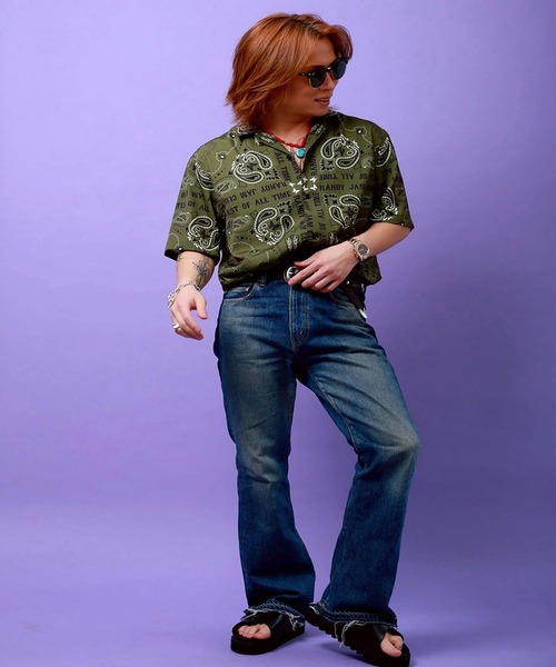 PINKY SHAKE(ピンキーシェイク)の「RJ western shirt(シャツ/ブラウス・メンズ・ブラック/カーキ・MEDIUM/LARGE/X-LARGE)」の6枚目の写真