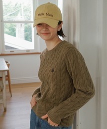A'GEM/9 × .kom 『muah muah/ムーアムーア』 TWIST ROUND LOGO KNIT/ツイストラウンド ロゴニット