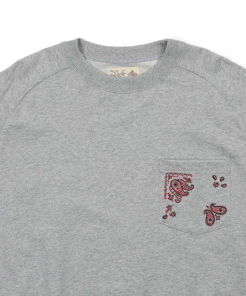 The DUFFER of ST.GEORGE(ザダファーオブセントジョージ)の「ELEPHANT BRAND×DUFFER 3/4 SLEEVE CREW :エレファントブランド別注 7分袖スウェット(スウェット・メンズ・グレー/ブラック・X-LARGE/LARGE/MEDIUM/SMALL)」の11枚目の写真
