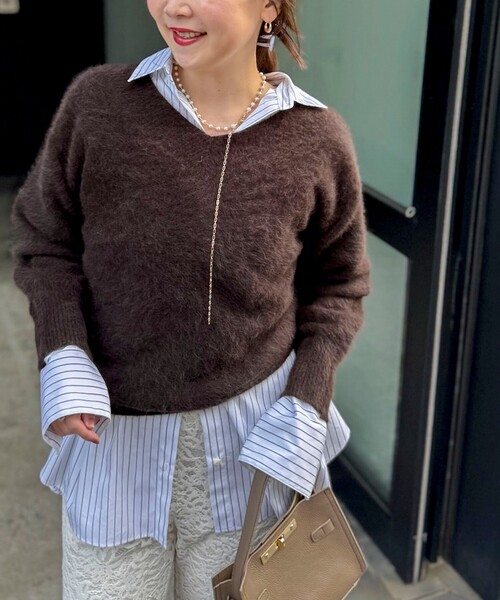 セール】ヘアリー2WAYプルオーバーニット（ニット/セーター