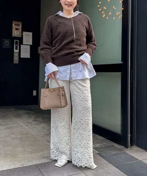 セール】ヘアリー2WAYプルオーバーニット（ニット/セーター