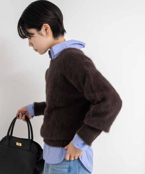 セール】ヘアリー2WAYプルオーバーニット（ニット/セーター