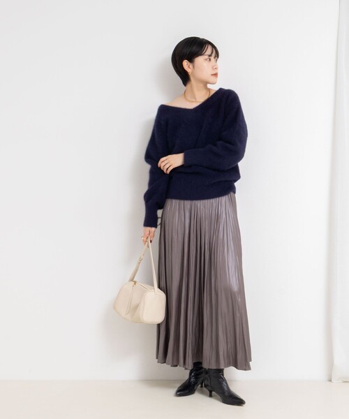 セール】ヘアリー2WAYプルオーバーニット（ニット/セーター