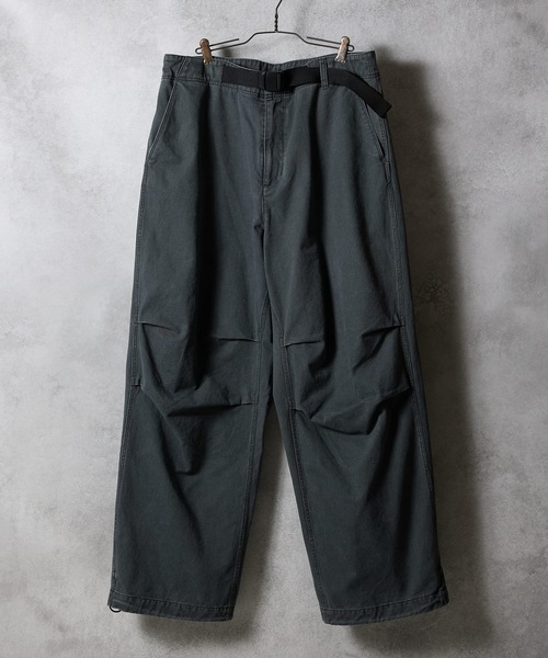NUMBER (N)INE（ナンバーナイン）の「VINTAGE STONE WASH BELTED WIDE PANTS / ヴィンテージ ウォッシュ バックル ベルト ワイド パンツ（その他パンツ・メンズ・チャコール/ブラック/オリーブ・2/3/4）」の3枚目の写真