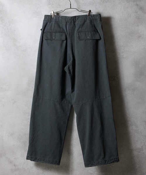 NUMBER (N)INE（ナンバーナイン）の「VINTAGE STONE WASH BELTED WIDE PANTS / ヴィンテージ ウォッシュ バックル ベルト ワイド パンツ（その他パンツ・メンズ・チャコール/ブラック/オリーブ・2/3/4）」の9枚目の写真