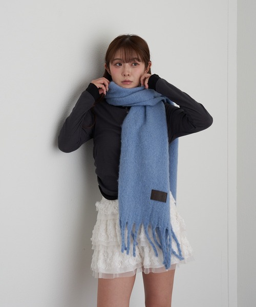 セール】レザーパッチマフラー（マフラー）｜RAY CASSIN（レイカズン