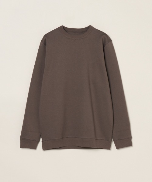 three dots(スリードッツ)の「ダンボールスウェット クルーネック(スウェット・メンズ・ブラウン/ダークブラウン・SMALL/MEDIUM/LARGE)」の2枚目の写真