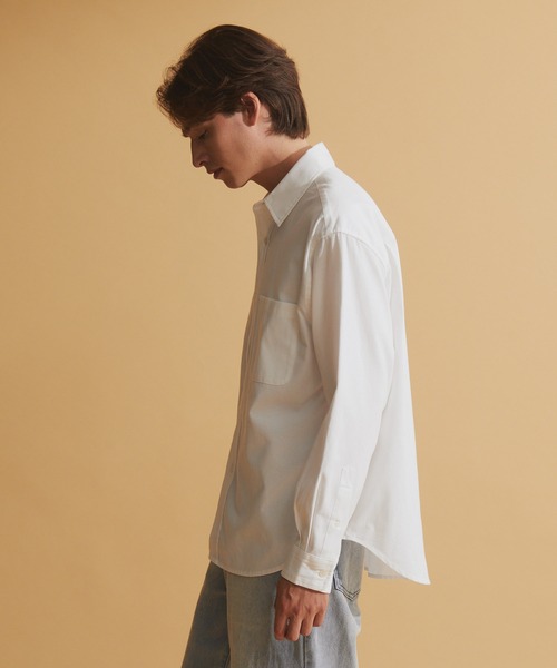 NEOL(ネオル)の「【NEOL】Oxford Regular Collar Shirt/オックスフォードレギュラーカラーシャツ(シャツ/ブラウス・メンズ・オフホワイト/ライトブルー・M/L/XL)」の6枚目の写真