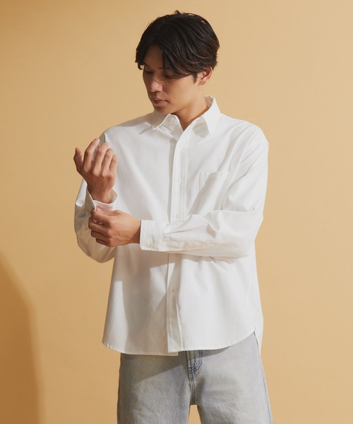 NEOL(ネオル)の「【NEOL】Oxford Regular Collar Shirt/オックスフォードレギュラーカラーシャツ(シャツ/ブラウス・メンズ・オフホワイト/ライトブルー・M/L/XL)」の14枚目の写真