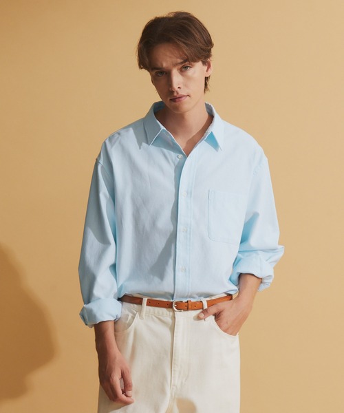 NEOL(ネオル)の「【NEOL】Oxford Regular Collar Shirt/オックスフォードレギュラーカラーシャツ(シャツ/ブラウス・メンズ・オフホワイト/ライトブルー・M/L/XL)」の15枚目の写真