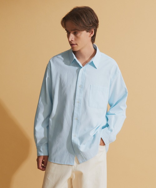 NEOL(ネオル)の「【NEOL】Oxford Regular Collar Shirt/オックスフォードレギュラーカラーシャツ(シャツ/ブラウス・メンズ・オフホワイト/ライトブルー・M/L/XL)」の17枚目の写真
