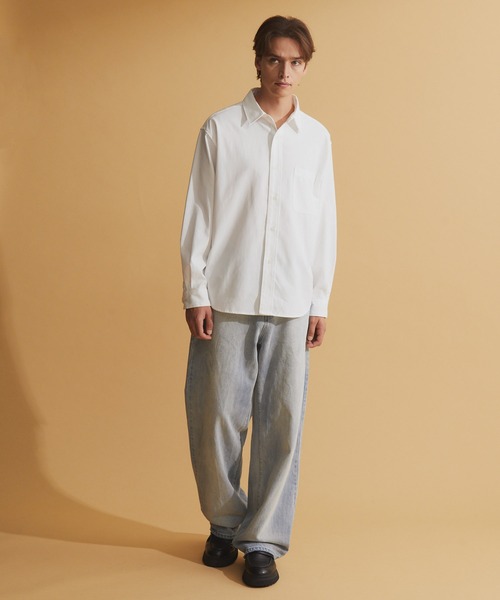 NEOL(ネオル)の「【NEOL】Oxford Regular Collar Shirt/オックスフォードレギュラーカラーシャツ(シャツ/ブラウス・メンズ・オフホワイト/ライトブルー・M/L/XL)」の8枚目の写真