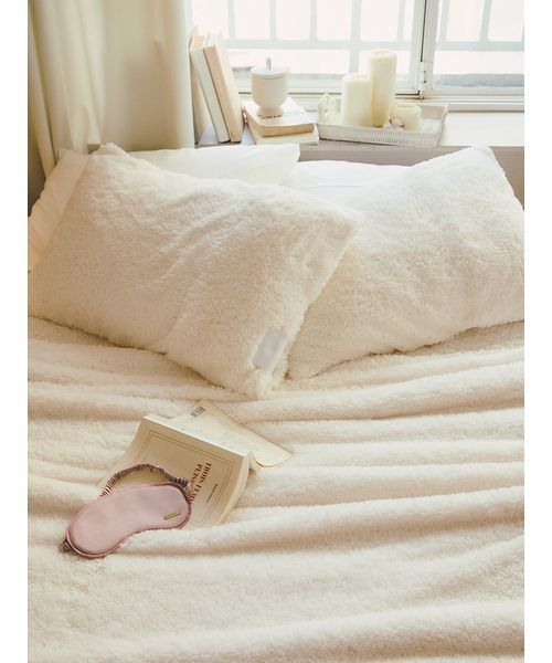 gelato pique Sleep（ジェラートピケスリープ）の「【Sleep】モコモコ 掛けカバー（ダブル）（寝具・レディース・オフホワイト/グレー/ピンク・D）」の17枚目の写真