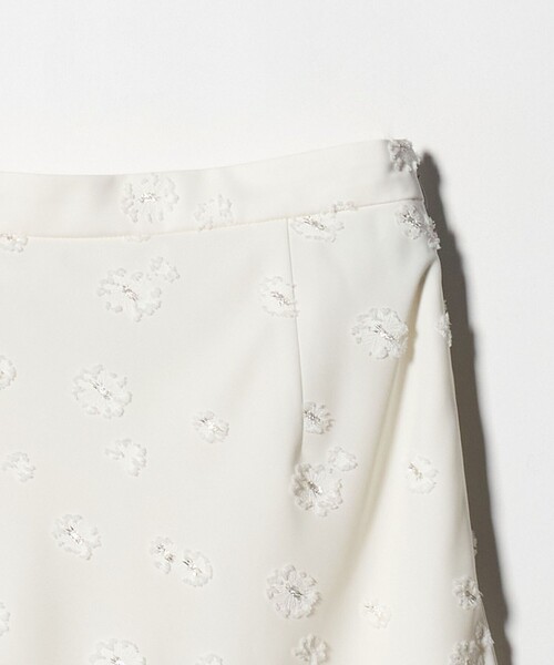 サテン フラワー ジャガード ロングスカート（スカート）｜UNITED
