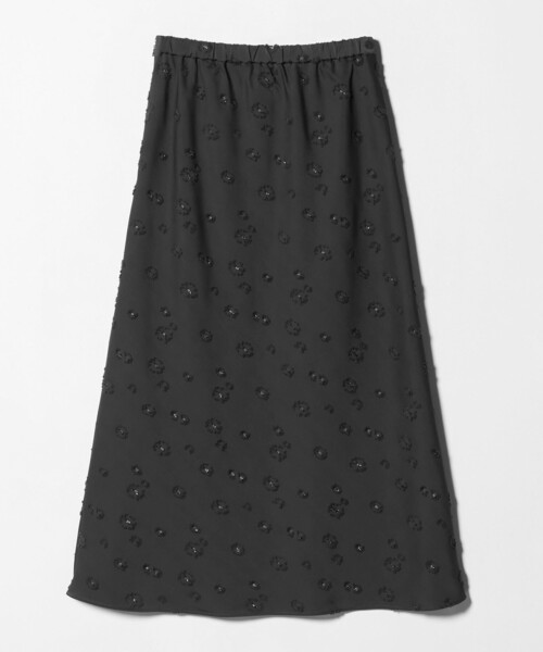 サテン フラワー ジャガード ロングスカート（スカート）｜UNITED