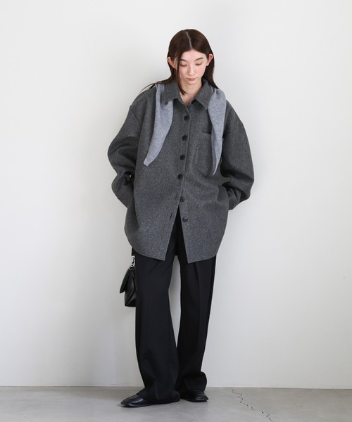 セール】フェイクウールシャツジャケット（カバーオール）｜select
