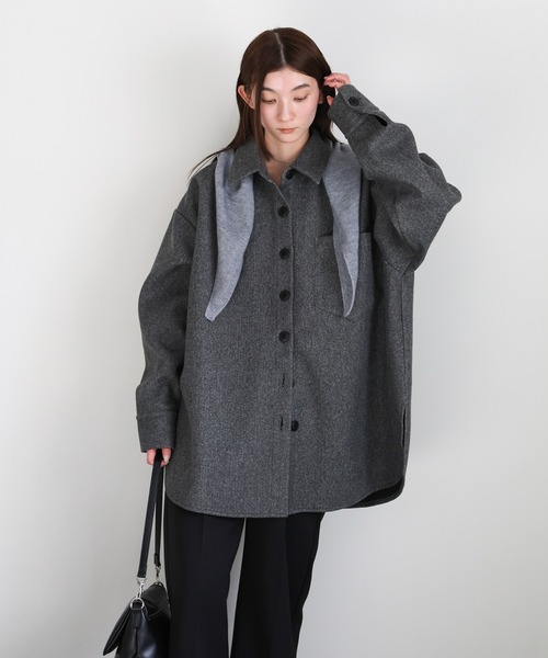 select MOCA（セレクトモカ）の「フェイクウールシャツジャケット