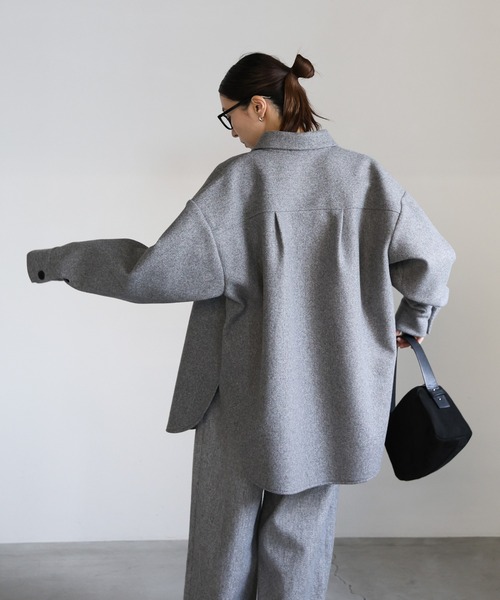 フェイクウールシャツジャケット（カバーオール）｜select MOCA