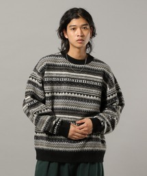 RAGEBLUE | 【CLASSICAL LINE】ウール混/フェアアイル柄ニットクルー(ニット/セーター)