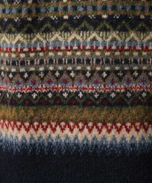 RAGEBLUE(レイジブルー)の「【CLASSICAL LINE】WOOL BLEND FAIR ISLE CREW NECK KNIT/ ウール混/フェアアイル柄ニットクルー(ニット/セーター・メンズ・グレー系その他/ブルー系その他・LARGE/MEDIUM)」の6枚目の写真