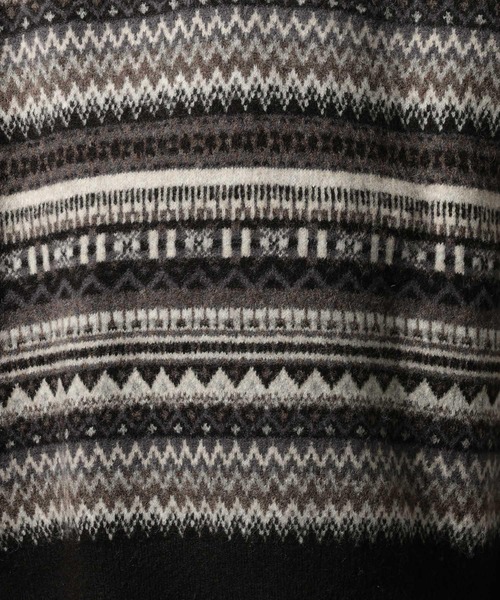 RAGEBLUE(レイジブルー)の「【CLASSICAL LINE】WOOL BLEND FAIR ISLE CREW NECK KNIT/ ウール混/フェアアイル柄ニットクルー(ニット/セーター・メンズ・グレー系その他/ブルー系その他・LARGE/MEDIUM)」の5枚目の写真