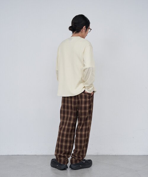 Kastane（カスタネ）の「【セットアップ対応/ユニセックス】BM チェックイージーパンツ（その他パンツ・レディース・ブラック/ブラウン・FREE）」の7枚目の写真