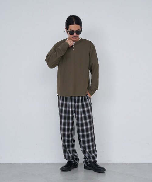 Kastane（カスタネ）の「【セットアップ対応/ユニセックス】BM チェックイージーパンツ（その他パンツ・レディース・ブラック/ブラウン・FREE）」の20枚目の写真