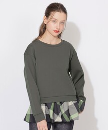 CB CRESTBRIDGE（シービークレストブリッジ）の「ヘムチェック切替プルオーバー（Tシャツ/カットソー）」