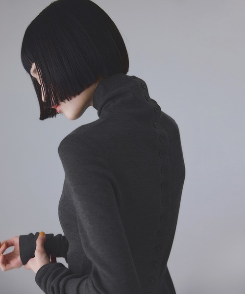 アンチピリングタートルフィットプルオーバー（ニット/セーター